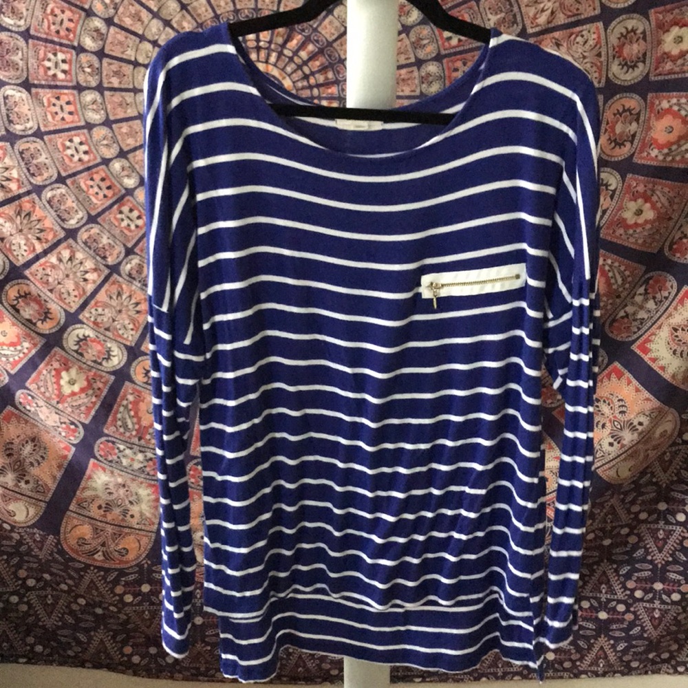 Blue & white striped t shirt